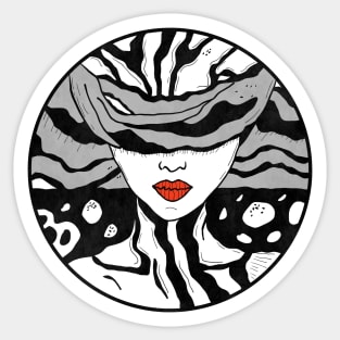 Beautiful Alien Woman Sticker